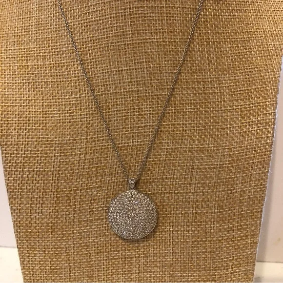 Nadri Jewelry Nadri Silver Plated Rhinestone Necklace Round